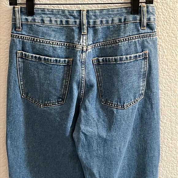 REVOLVE SUPERDOWN Revolve Valentina Rhinestone Jean in Medium Wash Size 26 - Picture 7 of 8